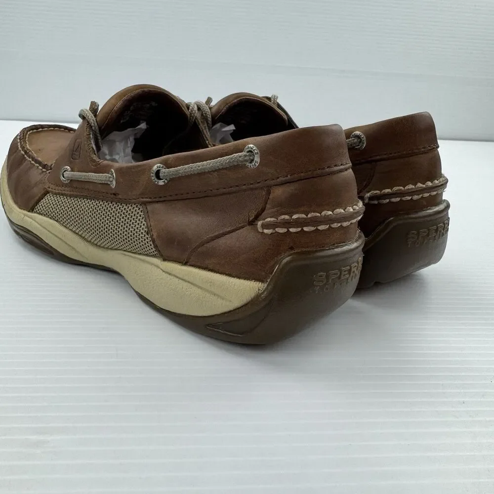 Sperry Top-Sider Men’s Leather Boat Shoes Brown Size 13 M Moc Toe Lace Up